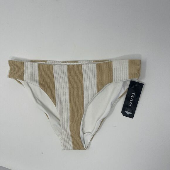 TAVIK Swimwear Ali Bottom Shimmer Stripe Sz S NWT - Picture 4 of 4